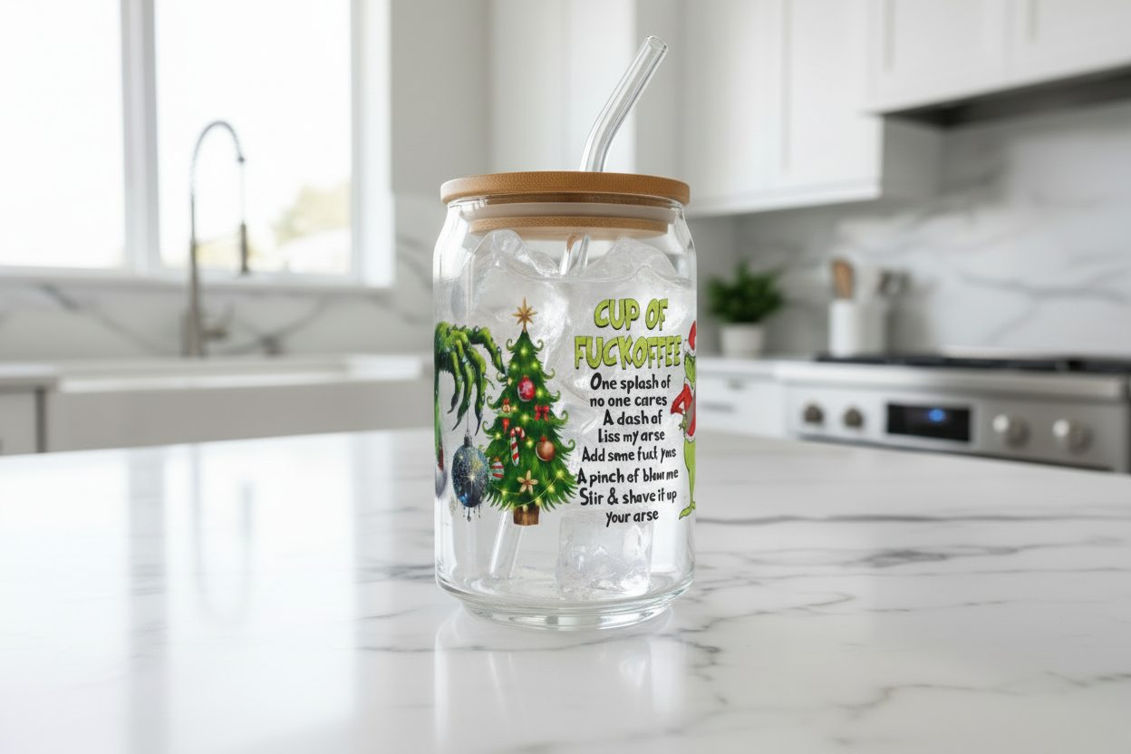 Envoltura de chocolate caliente con UVDTF de Whoville