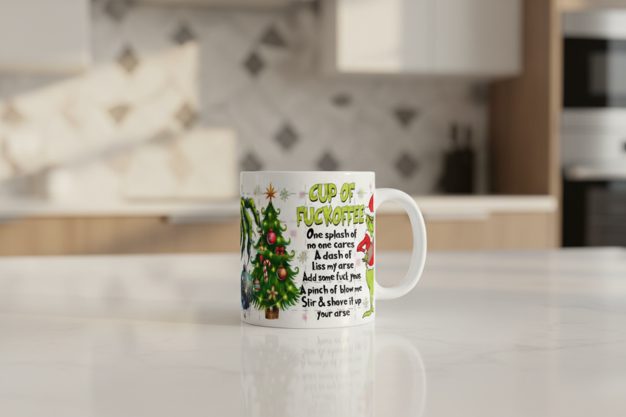 Envoltura de chocolate caliente con UVDTF de Whoville