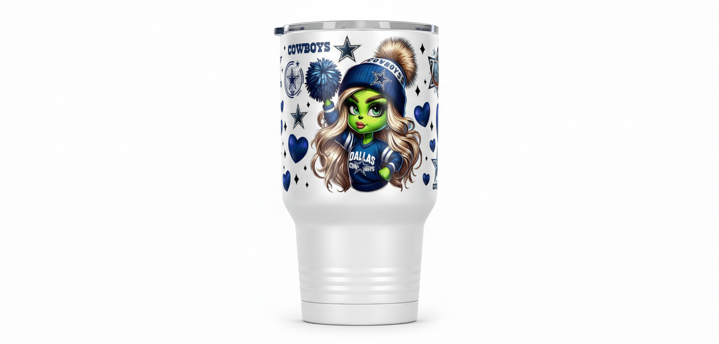 Dallas Cowboys Green Cheerleader - UVDTF Wrap for cups/hard surfaces sticker