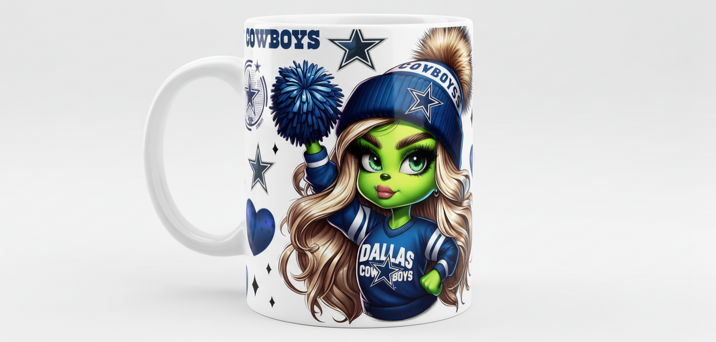 Dallas Cowboys Green Cheerleader - UVDTF Wrap for cups/hard surfaces sticker