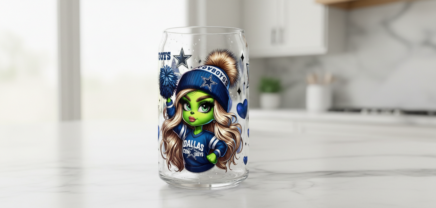Dallas Cowboys Green Cheerleader - UVDTF Wrap for cups/hard surfaces sticker