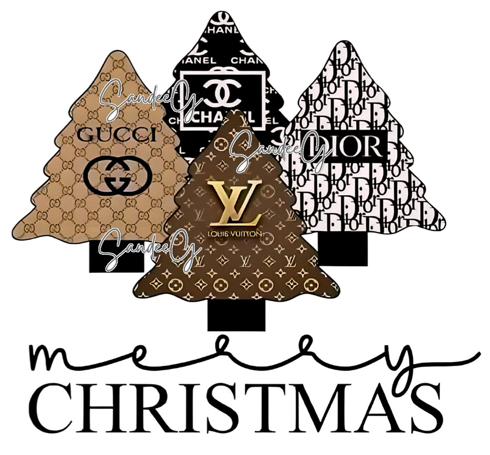 Designer Christmas Trees - UVDTF Decal for cups/hard surfaces sticker