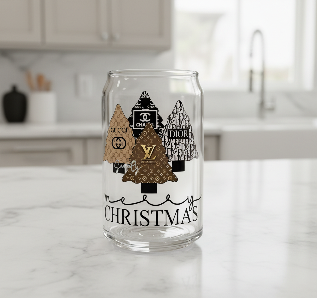 Designer Christmas Trees - UVDTF Decal for cups/hard surfaces sticker
