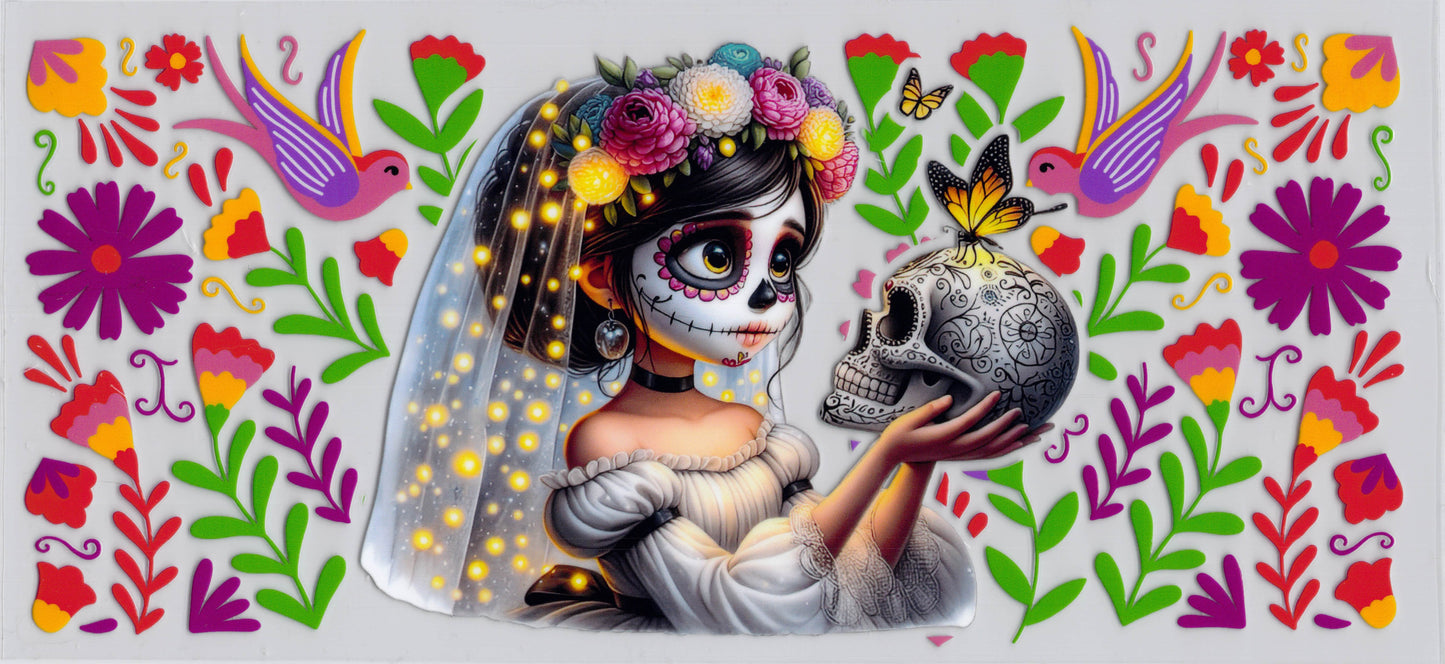 Envoltura UVDTF del Día de Muertos