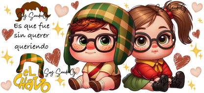 Es Que Fue Adorable Couple - UVDTF Wrap for cups/hard surfaces sticker