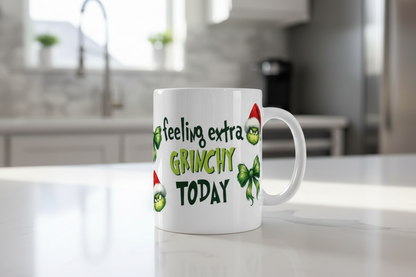 Feeling Extra Grinchy Today & Bows - UVDTF Wrap for cups/hard surfaces sticker