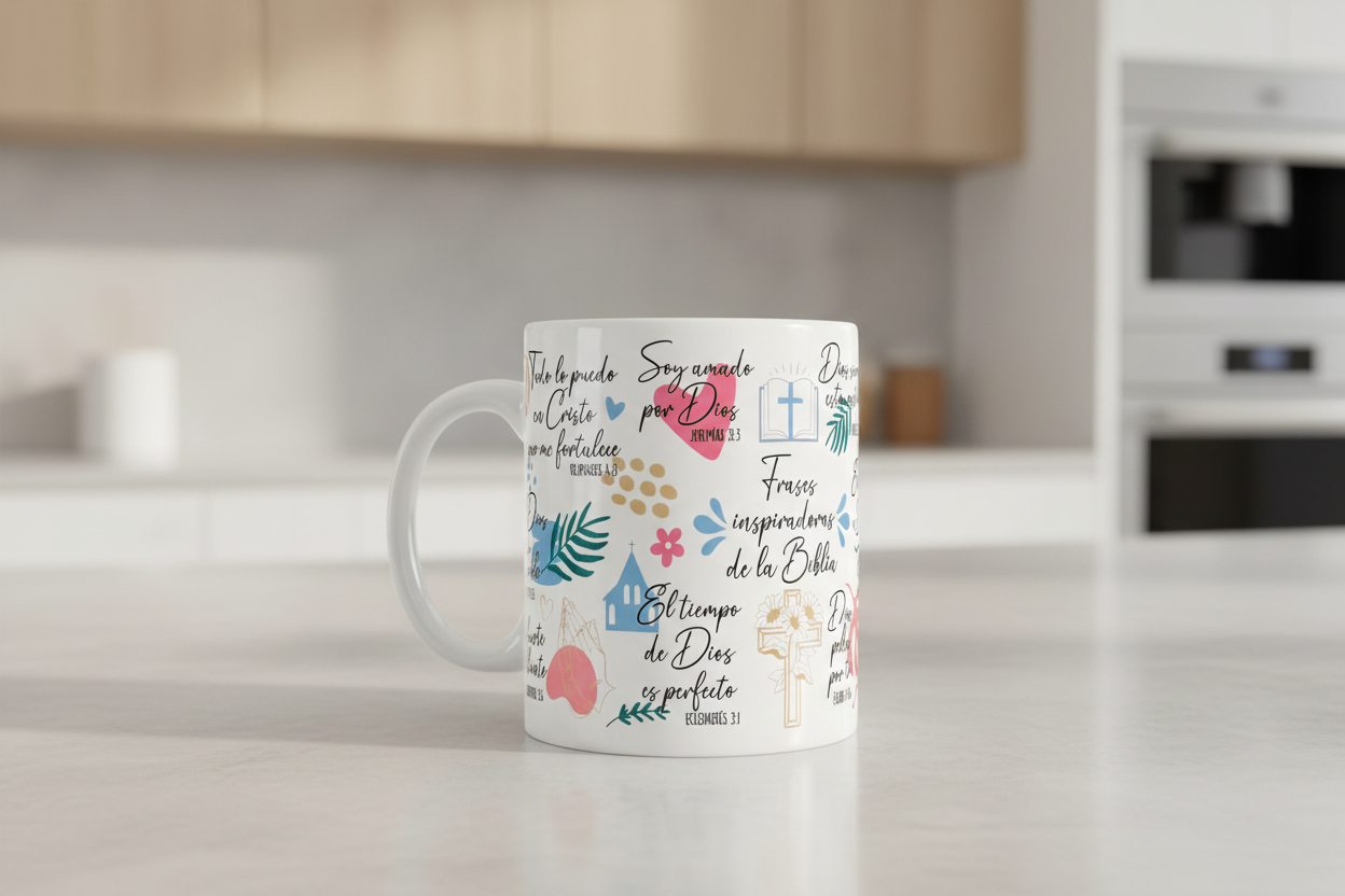 Frases de la Biblia (Spanish Bible Phrases) - UVDTF Wrap for cups/hard surfaces sticker