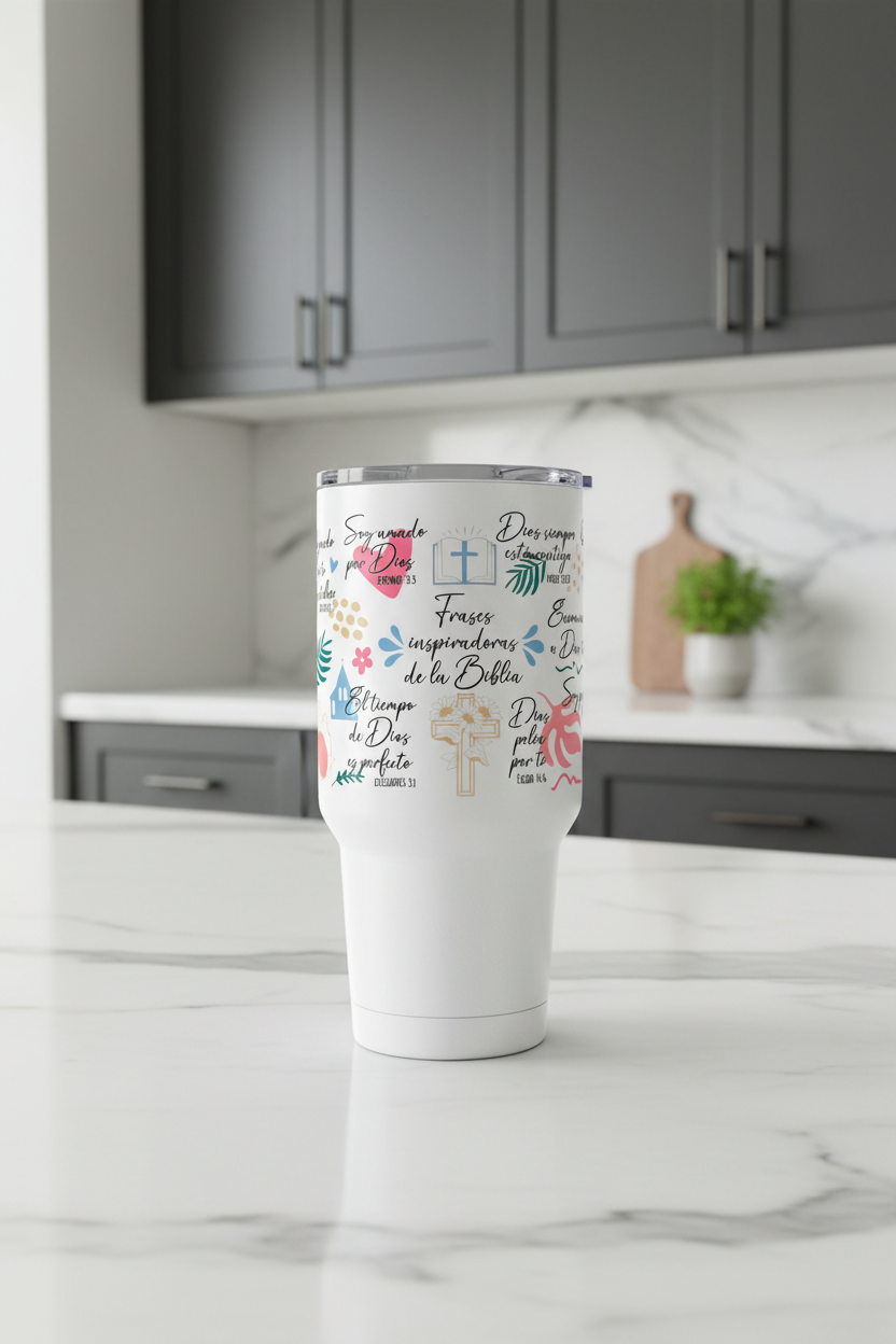 Frases de la Biblia (Spanish Bible Phrases) - UVDTF Wrap for cups/hard surfaces sticker