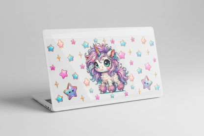 Fuzzy Unicorn - UVDTF Wrap for cups/hard surfaces sticker