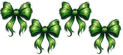 Green Christmas Bows - UVDTF wrap for cups/hard surfaces sticker