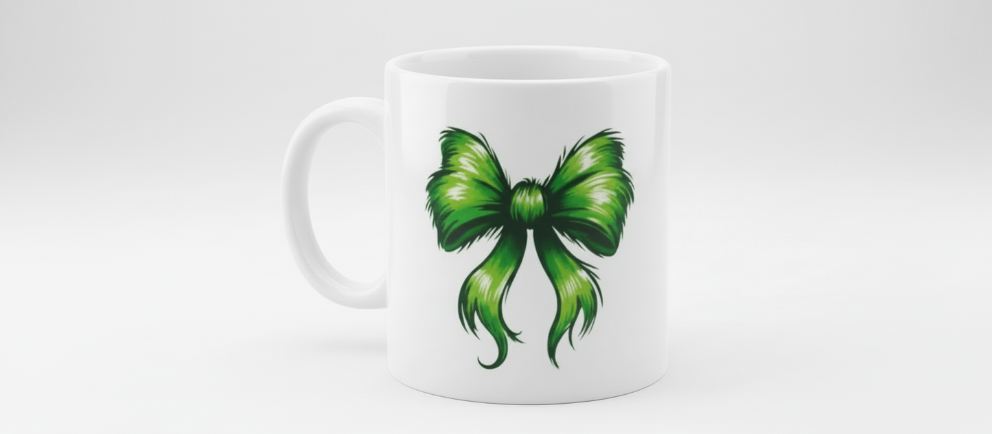 Green Christmas Bows - UVDTF wrap for cups/hard surfaces sticker