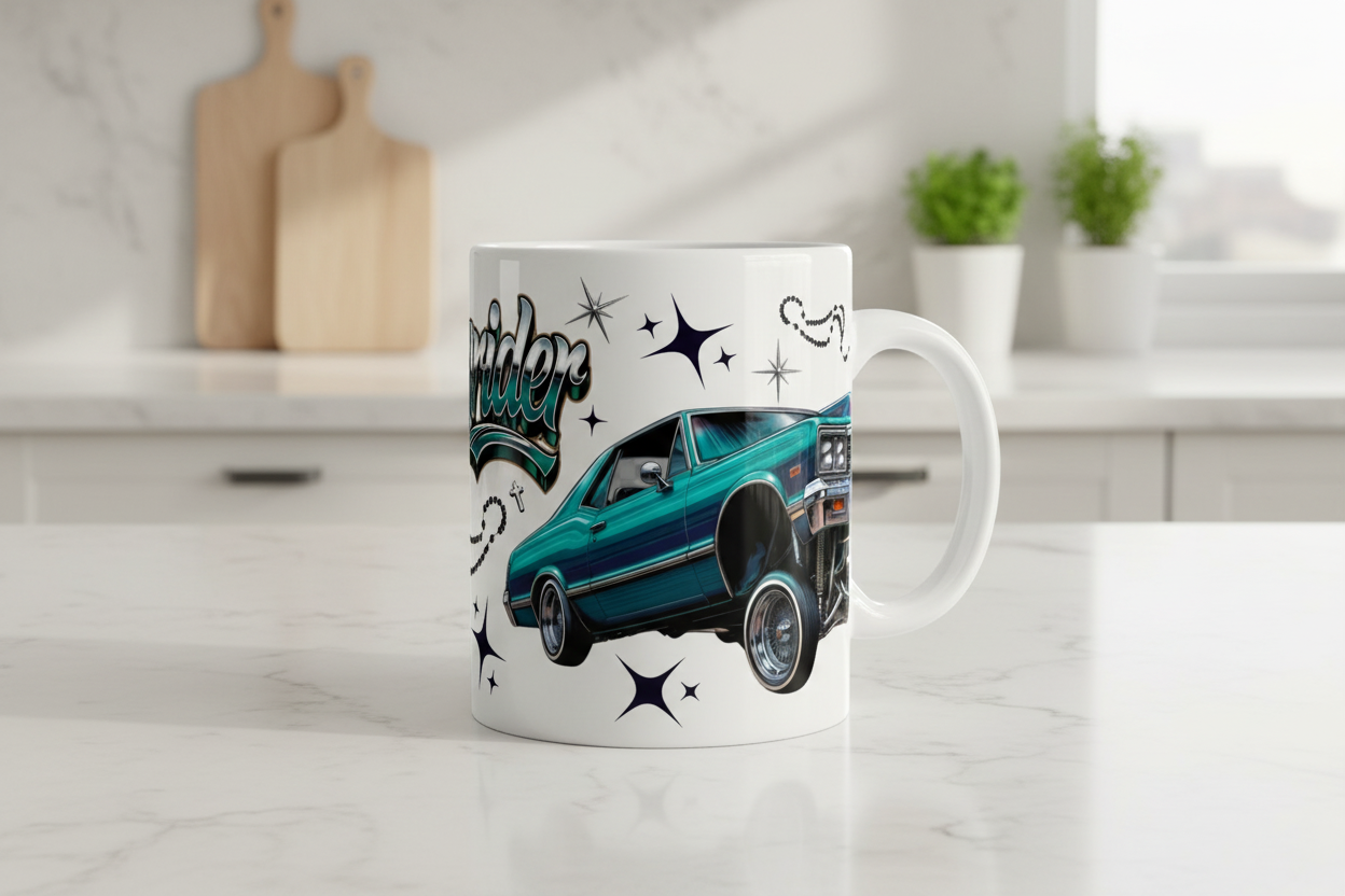 Green Lowrider - UVDTF Wrap for cups/hard surfaces sticker