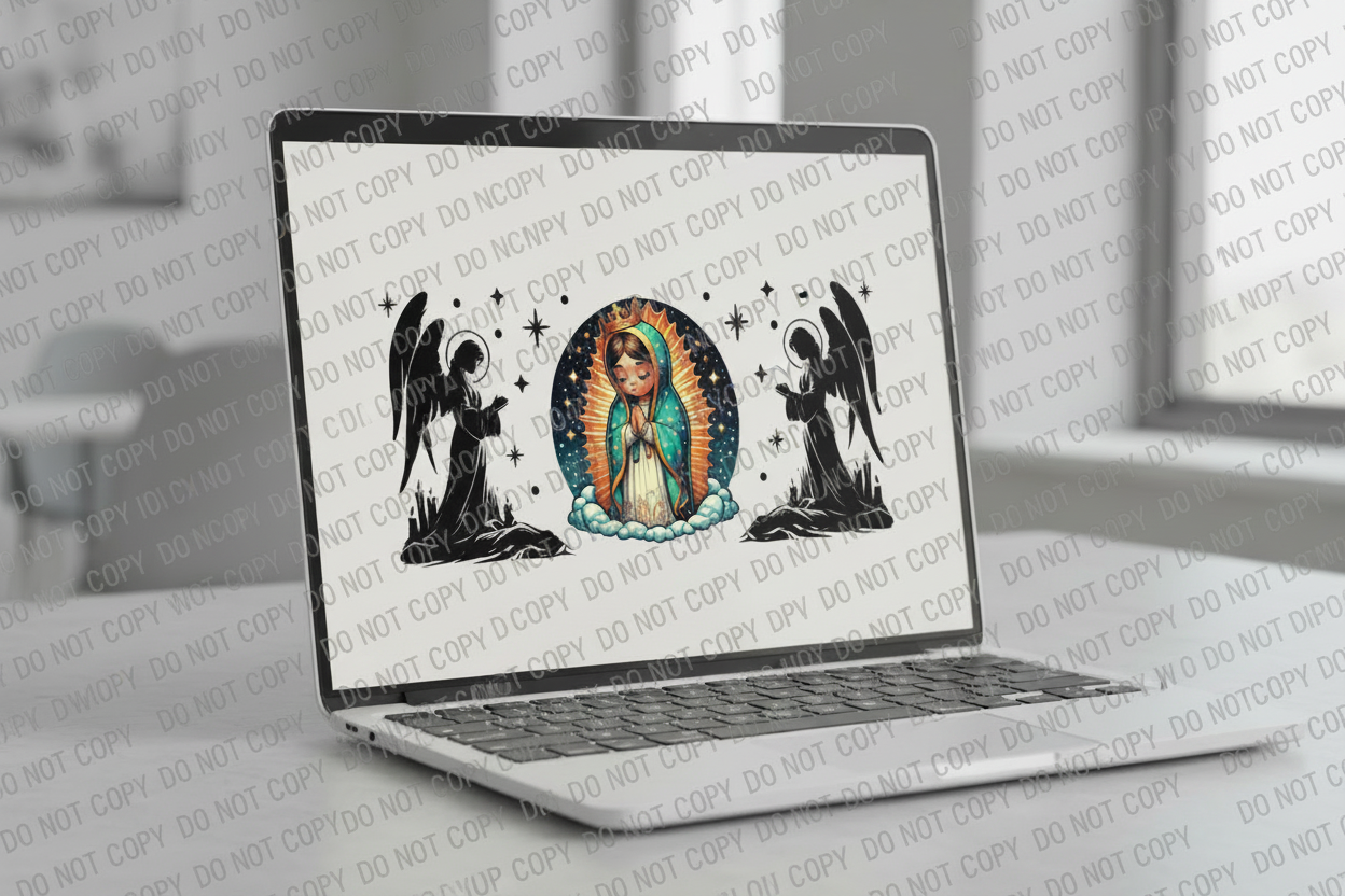 Virgencita & Guardians - UVDTF Wrap for cups/hard surfaces sticker