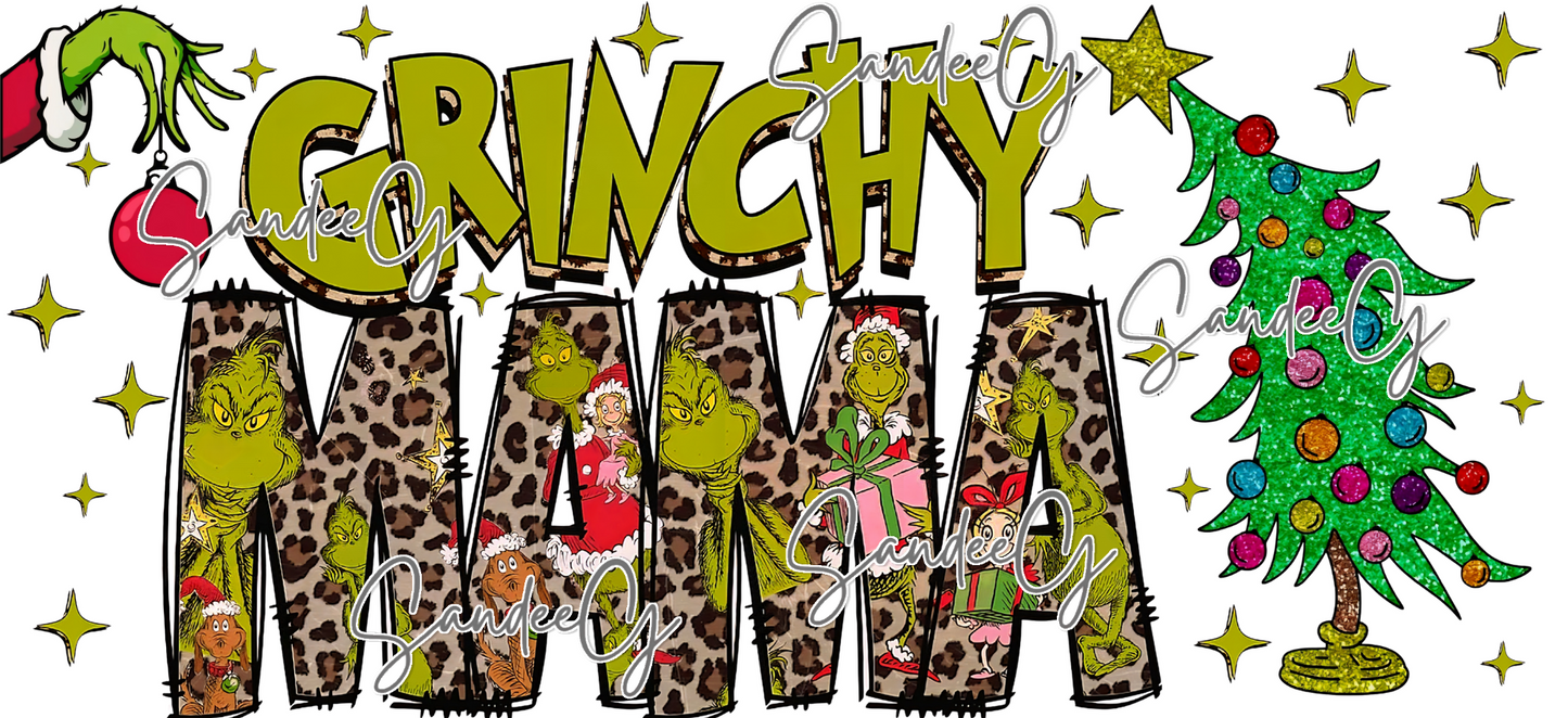 Grinchy Mama - UVDTF Wrap for cups/hard surfaces sticker