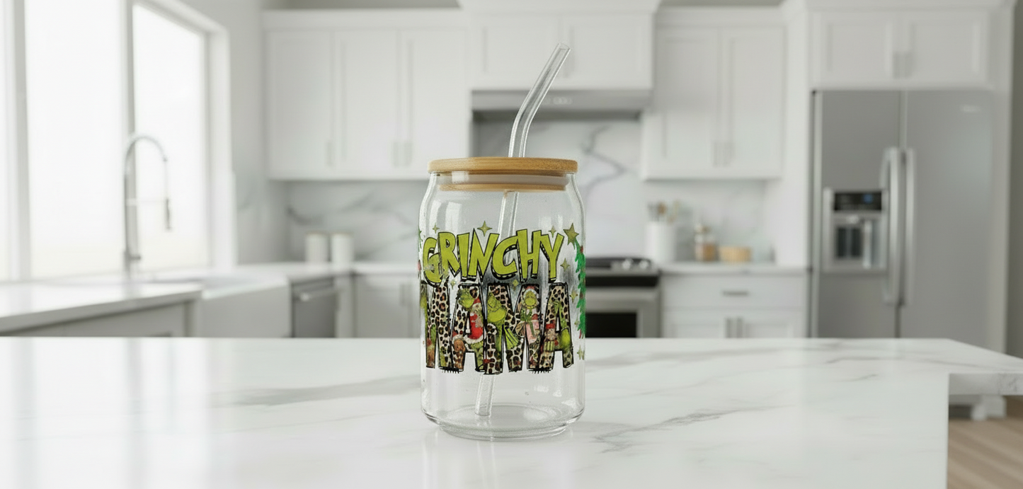 Grinchy Mama - UVDTF Wrap for cups/hard surfaces sticker