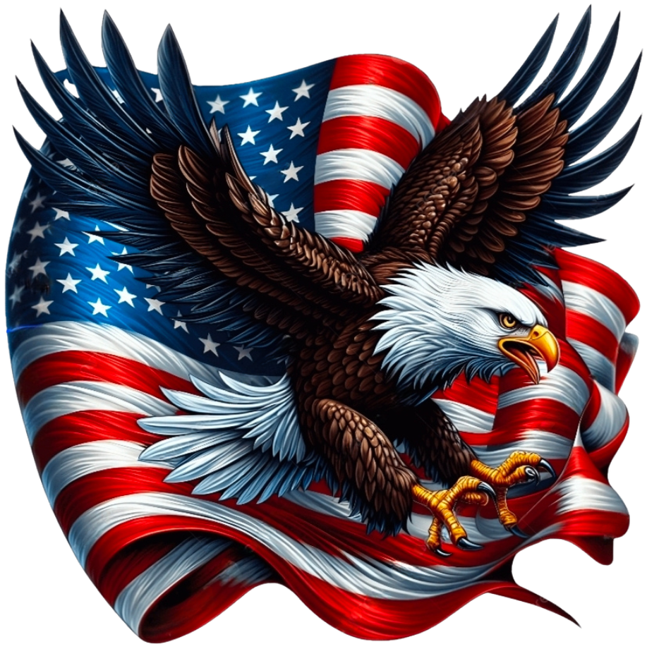 Patriotic Eagle #5 - UVDTF Decal for cups/hard surfaces sticker
