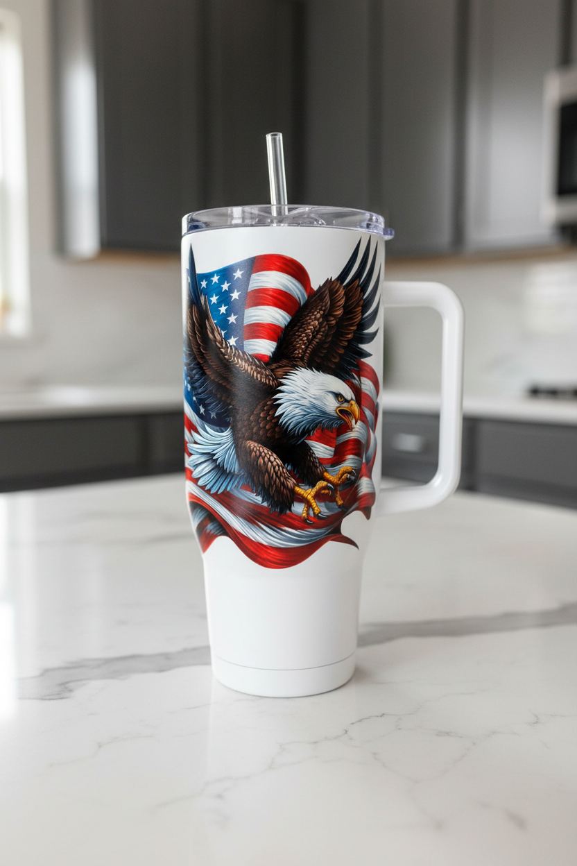 Patriotic Eagle #5 - UVDTF Decal for cups/hard surfaces sticker