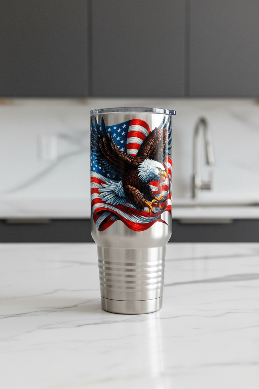 Patriotic Eagle #5 - UVDTF Decal for cups/hard surfaces sticker