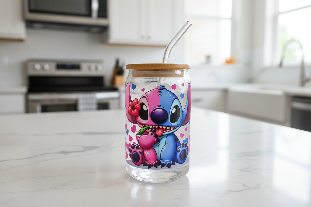 Half Stitch Half Angel - UVDTF Wrap for cups/hard surfaces sticker