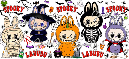 Halloween Labubus -  UVDTF wrap for cups/hard surfaces sticker