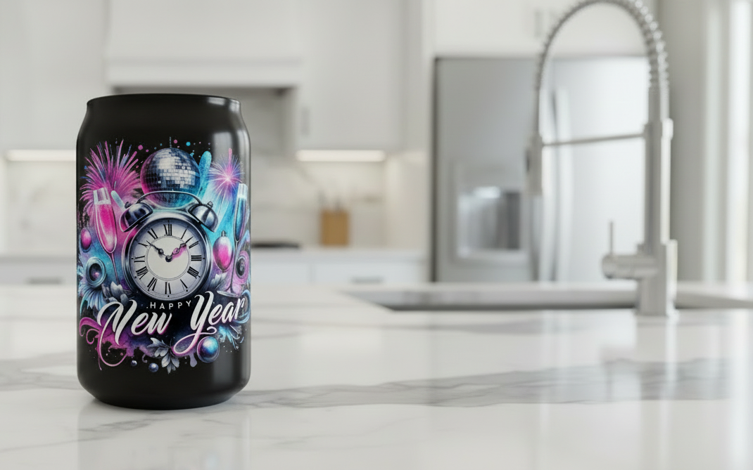 Happy New Year #1 - UVDTF Wrap for cups/hard surfaces sticker