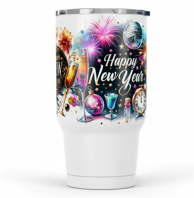 Happy New Years #2 - UVDTF Wrap for cups/hard surfaces sticker