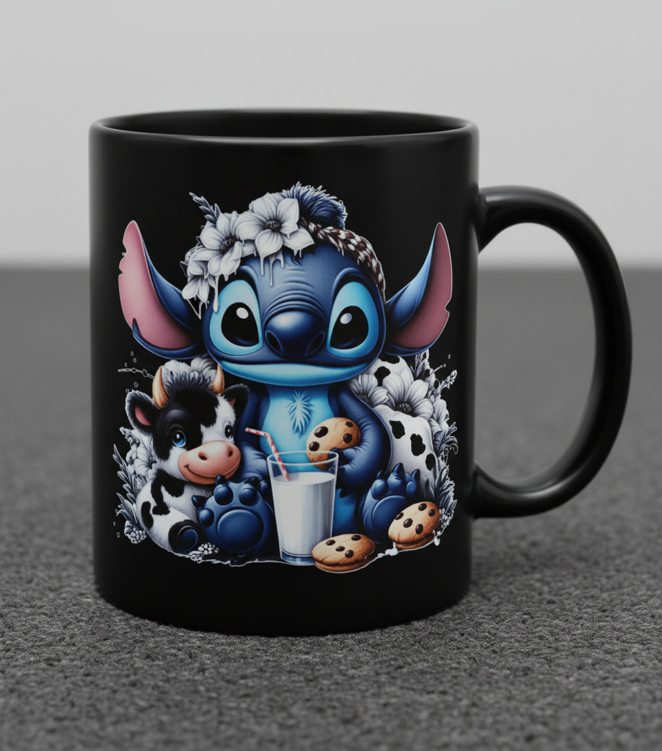 Calcomanía UVDTF de vaca cosida