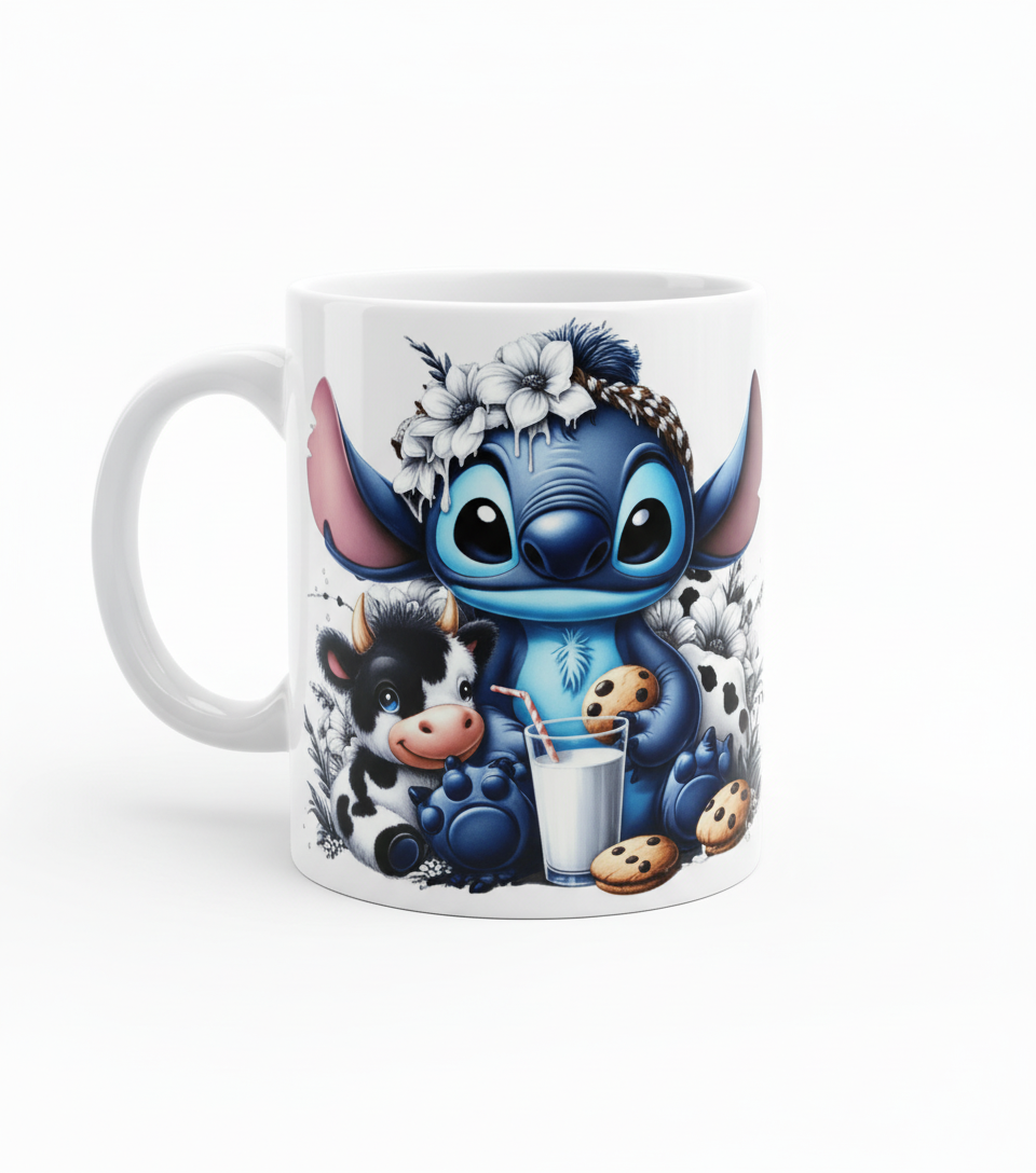 Calcomanía UVDTF de vaca cosida