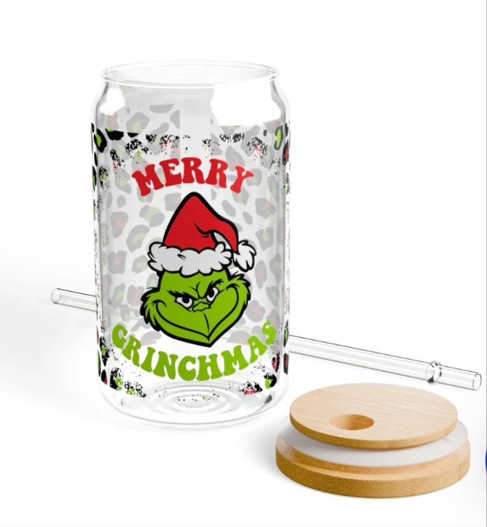 Merry Grinchmas Leopard - UVDTF Wrap for cups/hard surfaces sticker