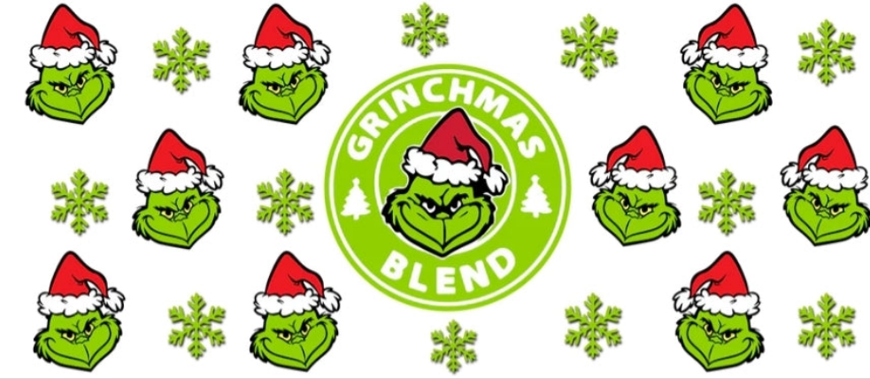 Grinchmas Blend - UVDTF Wrap for cups/hard surfaces sticker