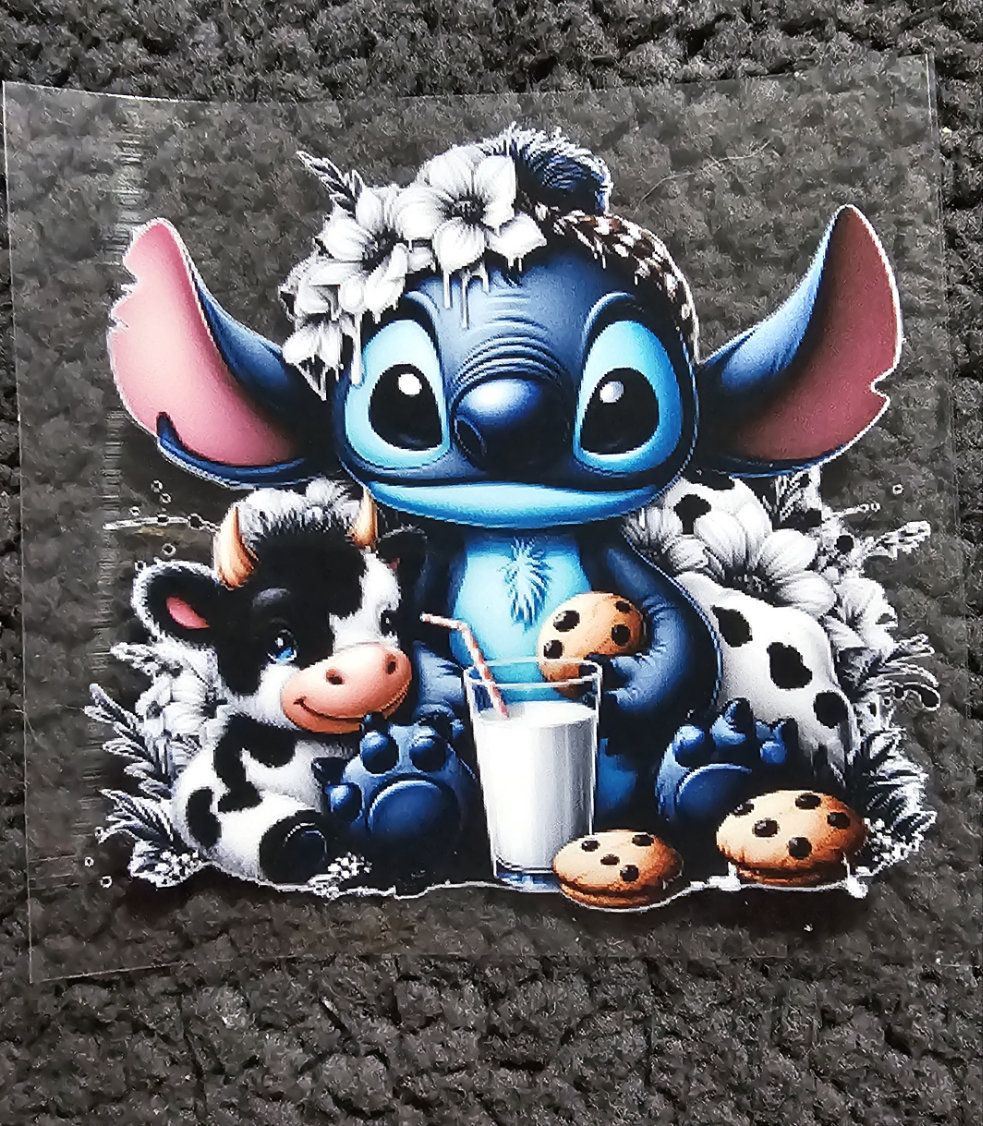 Stitch Cow UVDTF Decal