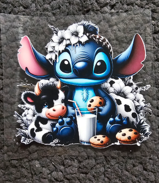 Stitch Cow UVDTF Decal