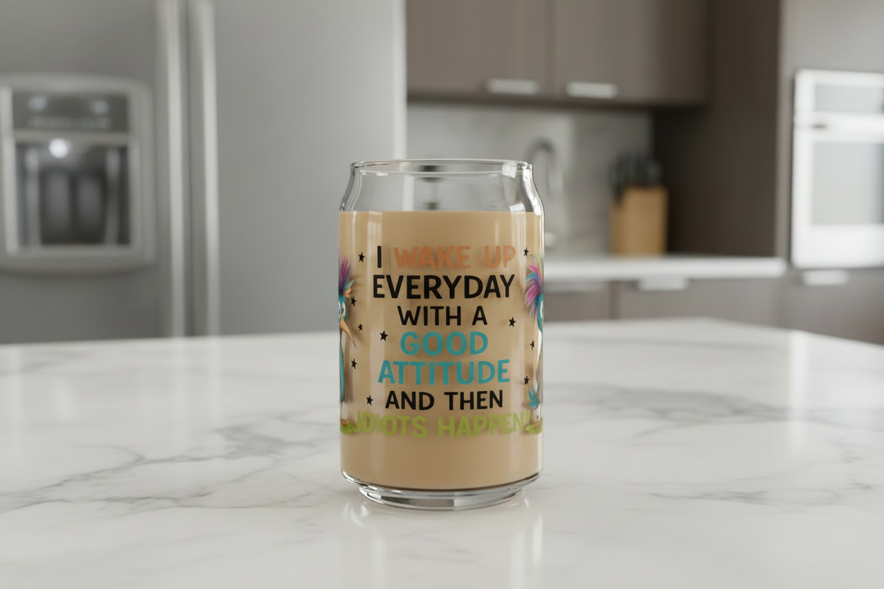 I Wake up Everyday - UVDTF Wrap for cups/hard surfaces sticker