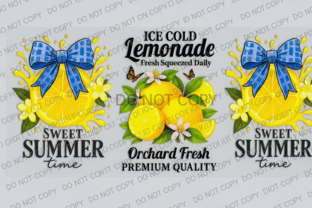 Ice Cold Lemonade - UVDTF Wrap for cups/hard surfaces sticker