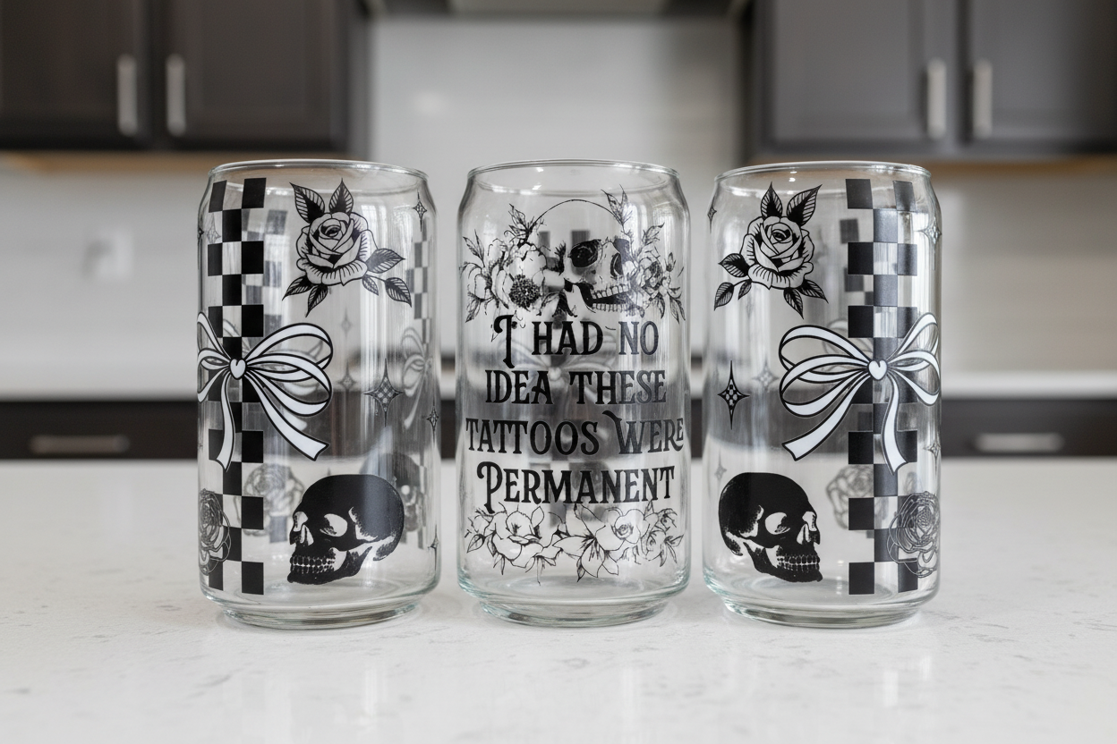 I had no Idea these Tattoos were Permanent - UVDTF Wrap for cups/hard surfaces sticker