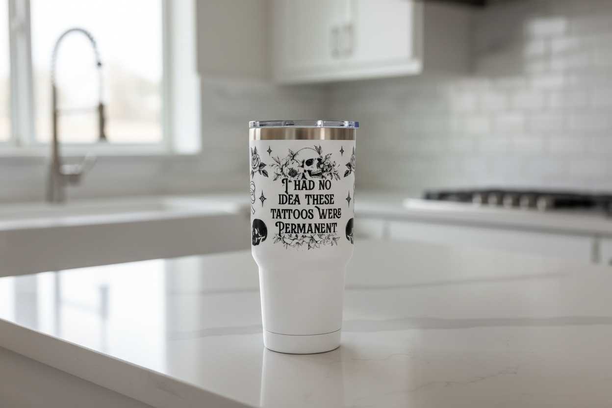 I had no Idea these Tattoos were Permanent - UVDTF Wrap for cups/hard surfaces sticker