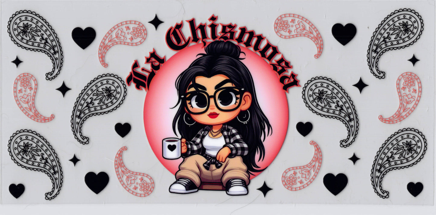 La Chismosa (The Gossip) - UVDTF Wrap for cups/hard surfaces sticker