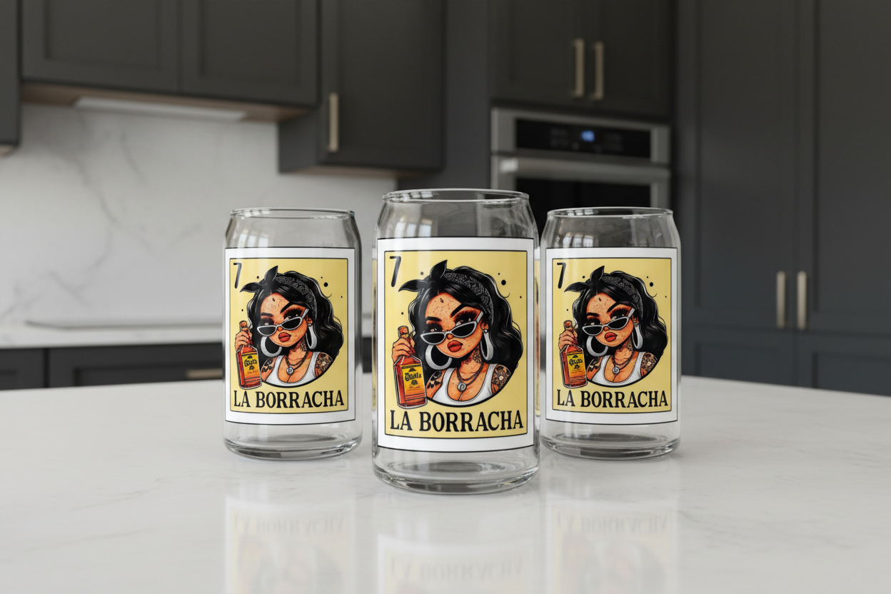 La Borracha (The Drunk) - UVDTF Wrap for cups/hard surfaces sticker