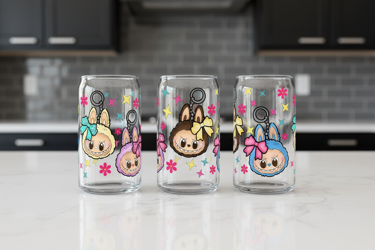 Labubu Keychains -  UVDTF wrap for cups/hard surfaces sticker