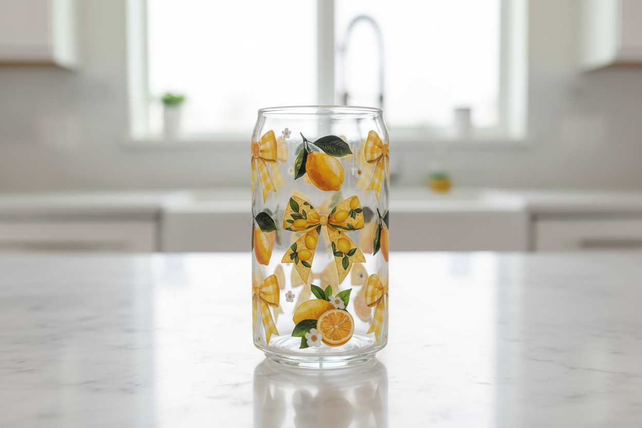 Lemons & Bows - UVDTF Wrap for cups/hard surfaces sticker