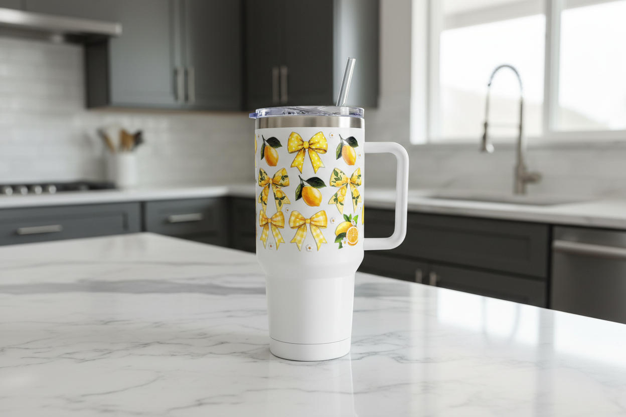Lemons & Bows - UVDTF Wrap for cups/hard surfaces sticker