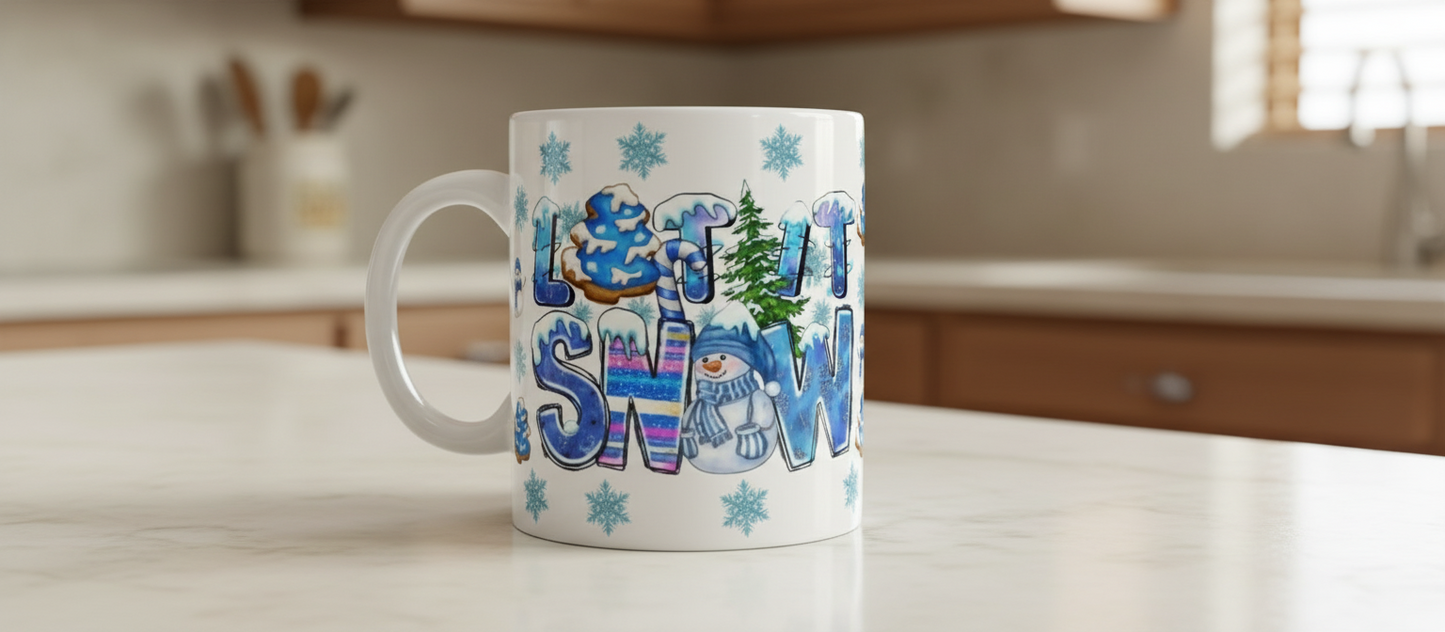 Let It Snow Snowmen - UVDTF Wrap for cups/hard surfaces sticker
