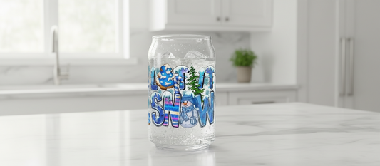 Let It Snow Snowmen - UVDTF Wrap for cups/hard surfaces sticker