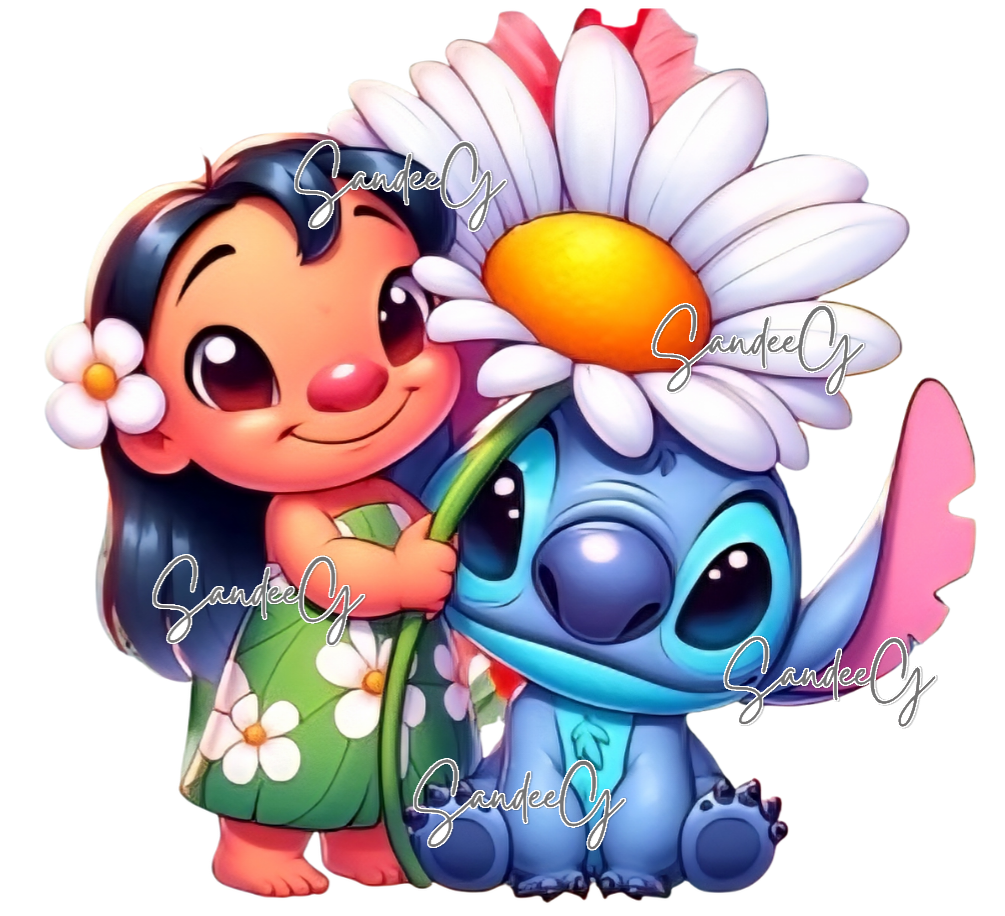 Lilo & Stitch Daisy - UVDTF Decal for cups/hard surfaces sticker