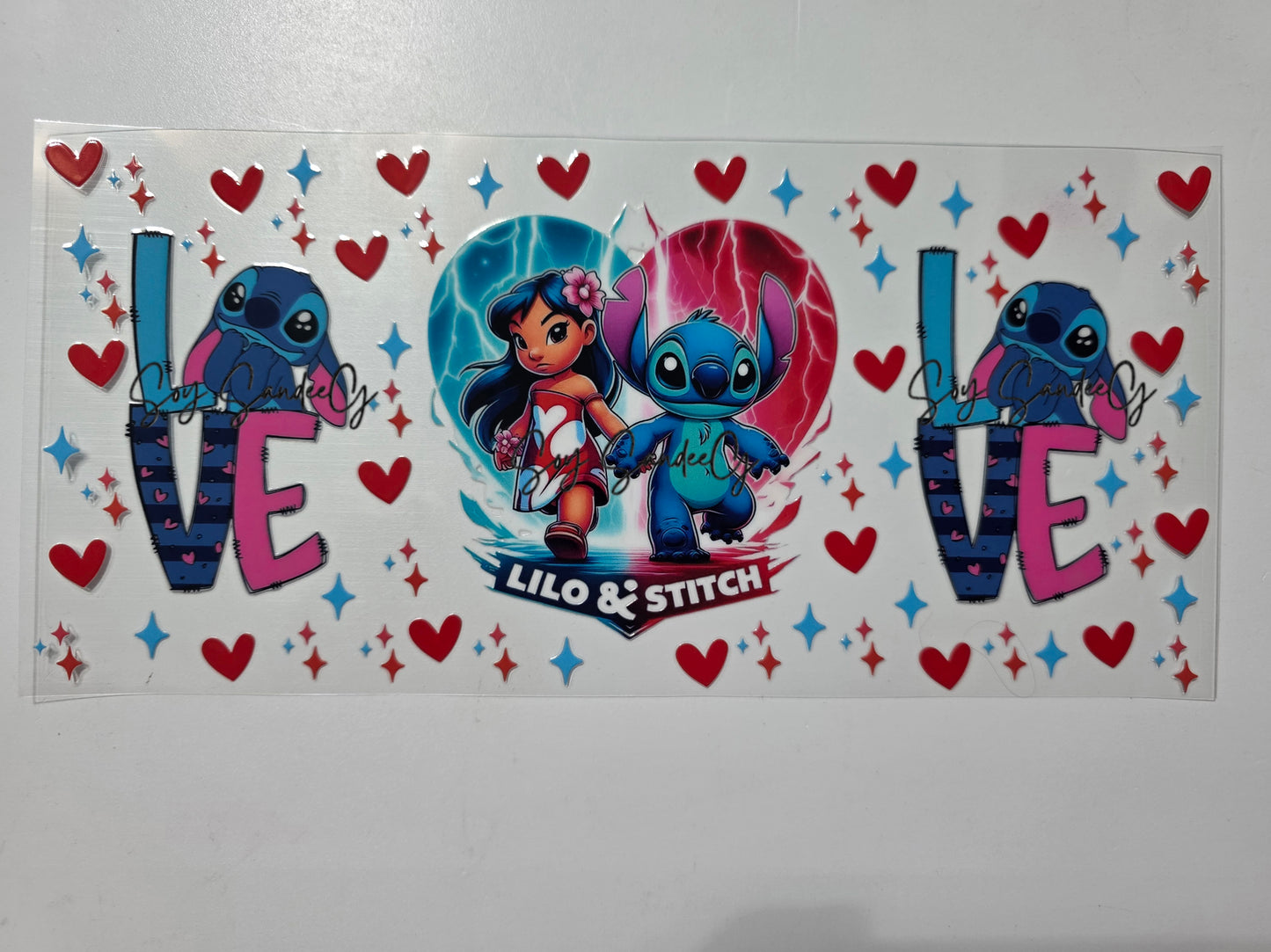 Lilo & Stich Love - UVDTF Wrap for cups/hard surfaces sticker