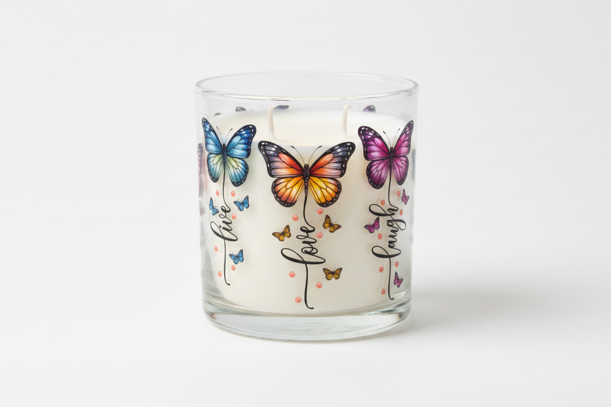 Live Laugh Love Butterflies - UVDTF Wrap for cups/hard surfaces sticker