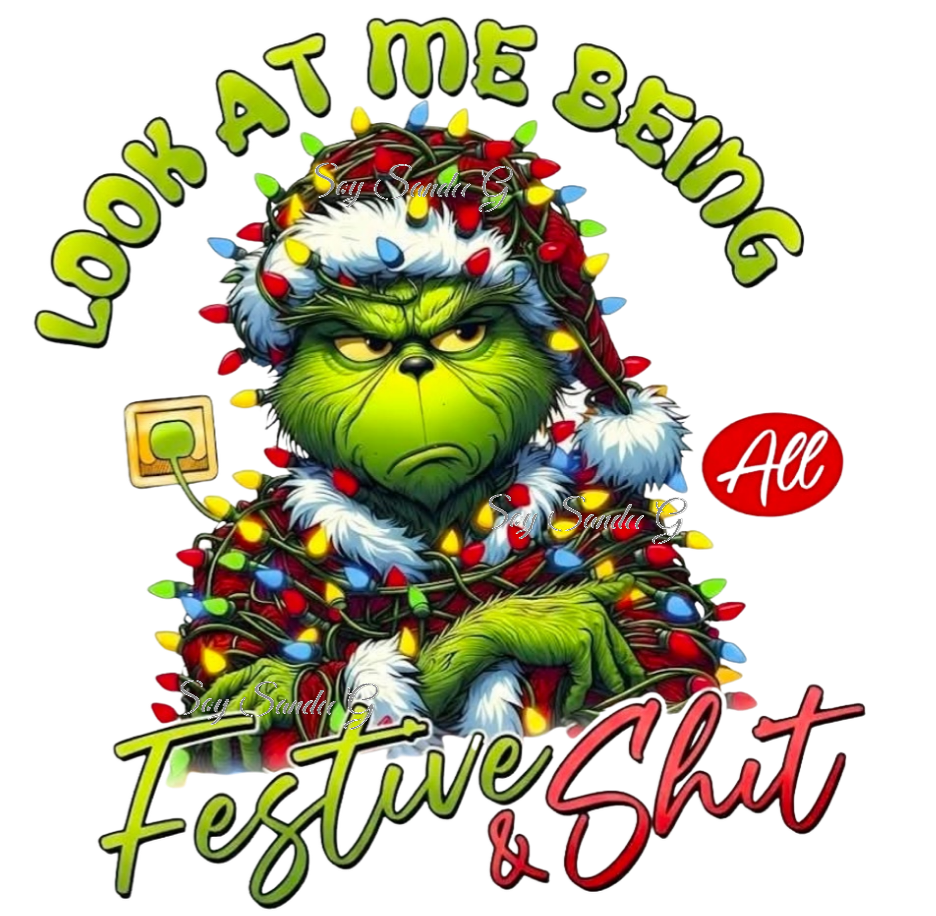 Look at Me Being Festive  - UVDTF Decal for cups/hard surfaes sticker