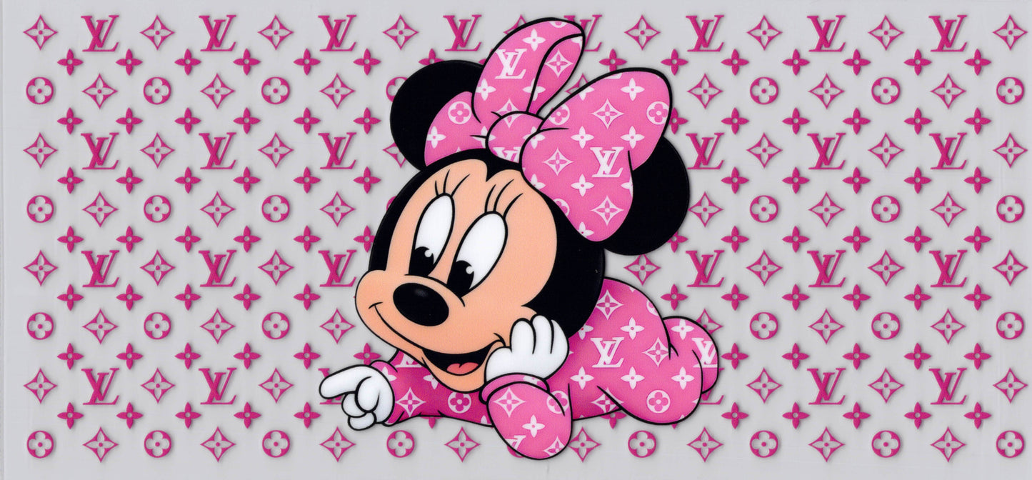 Louis Vuitton Pink Minnie - UVDTF Wrap for cups/hard surfaces sticker