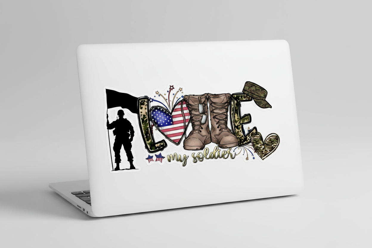 Love My Soldier - UVDTF Wrap for cups/hard surfaces sticker