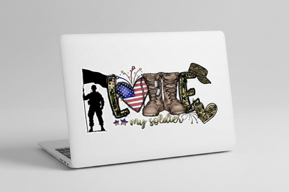 Love My Soldier - UVDTF Wrap for cups/hard surfaces sticker